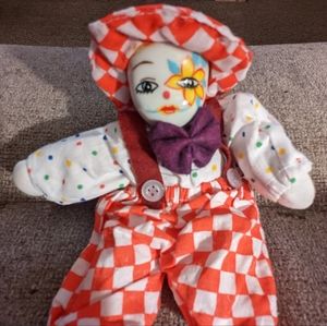 Vintage porcelain clown doll